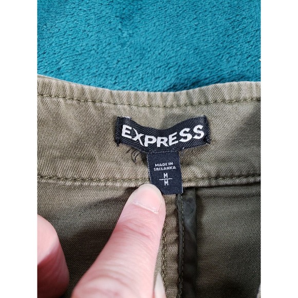 Express Military Jacket Womens Green Button Heavy Ladies Utility Sz Medium - Picture 3 of 8